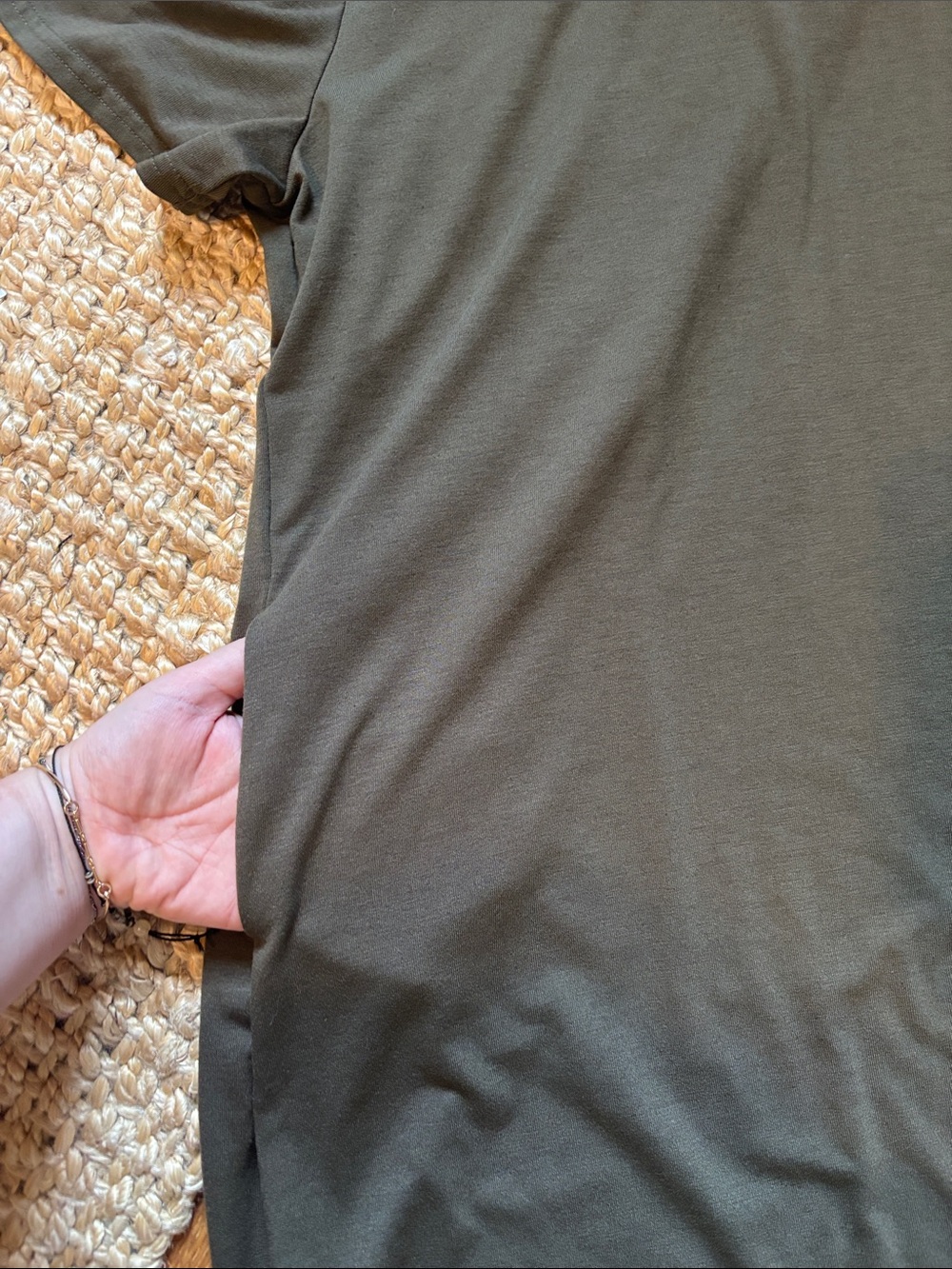 NAADAM Olive Short-Sleeve Maxi Dress - Picture 3 of 6